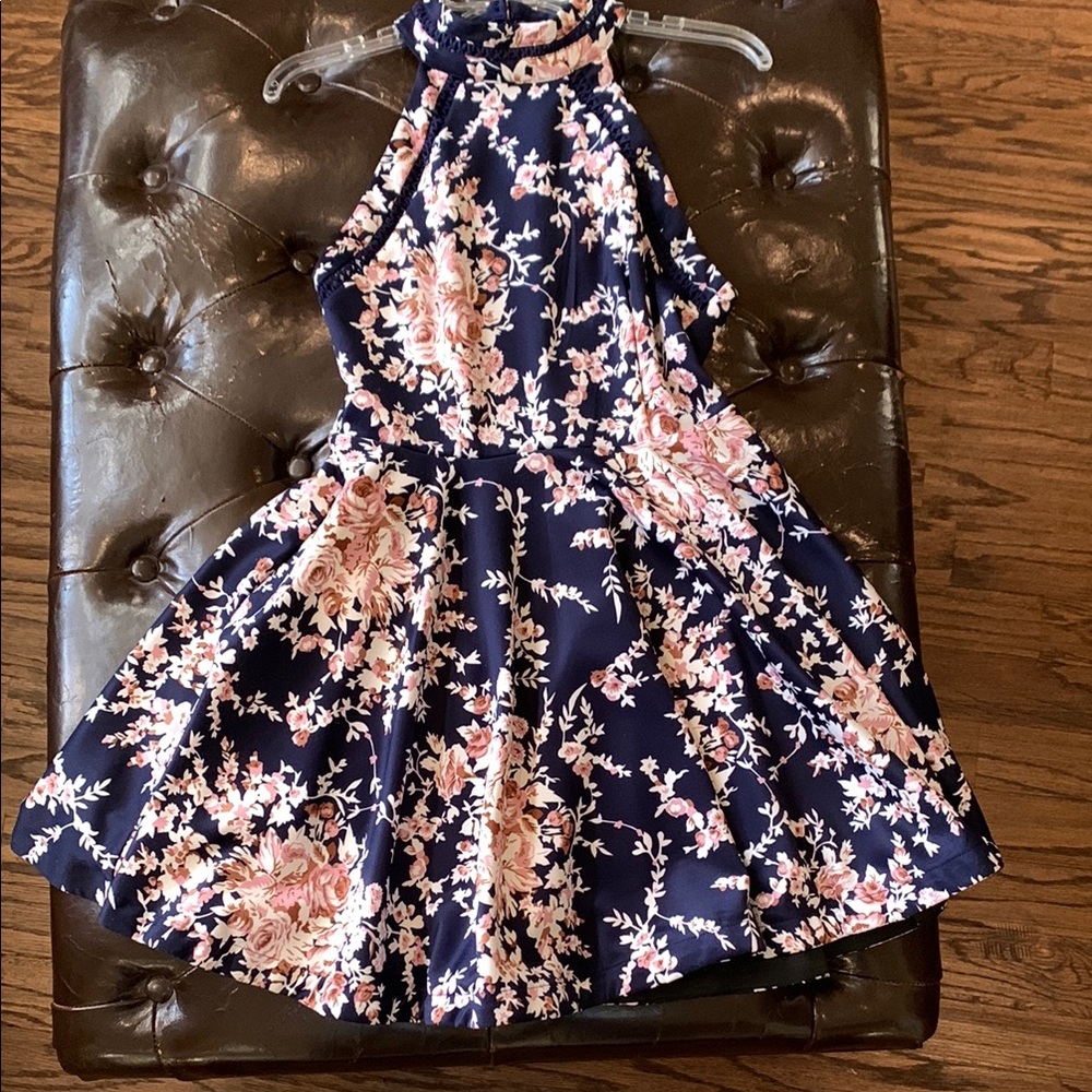 B. Darlin Floral Halter Style Dress